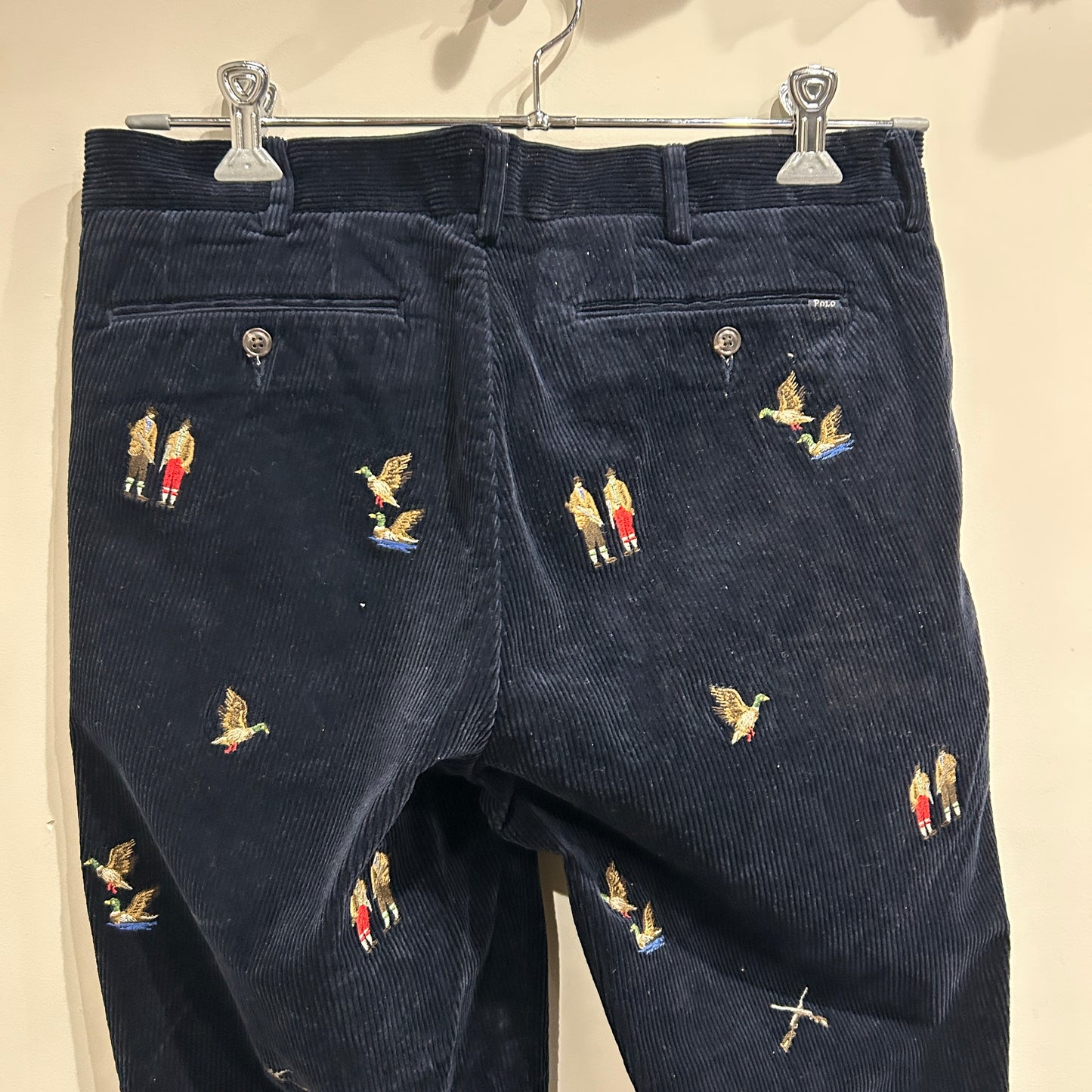 00's Polo RALPH LAUREN corduroy pants コーデュロイパンツ 刺繍 ブラック (32 30)/A9642P-SO
