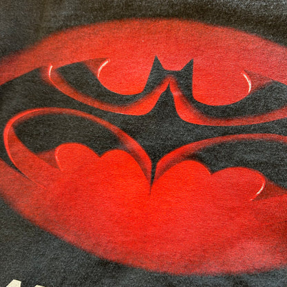 90's Hanes 映画「バットマン＆ロビン Mr.フリーズの逆襲」ムービーTシャツ 黒(M)/A6759T-SO