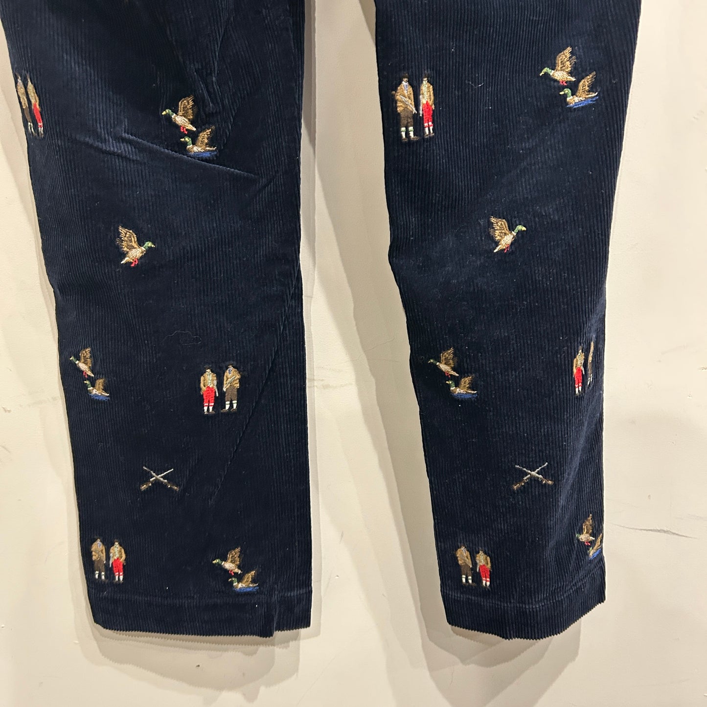 00's Polo RALPH LAUREN corduroy pants コーデュロイパンツ 刺繍 ブラック (32 30)/A9642P-SO