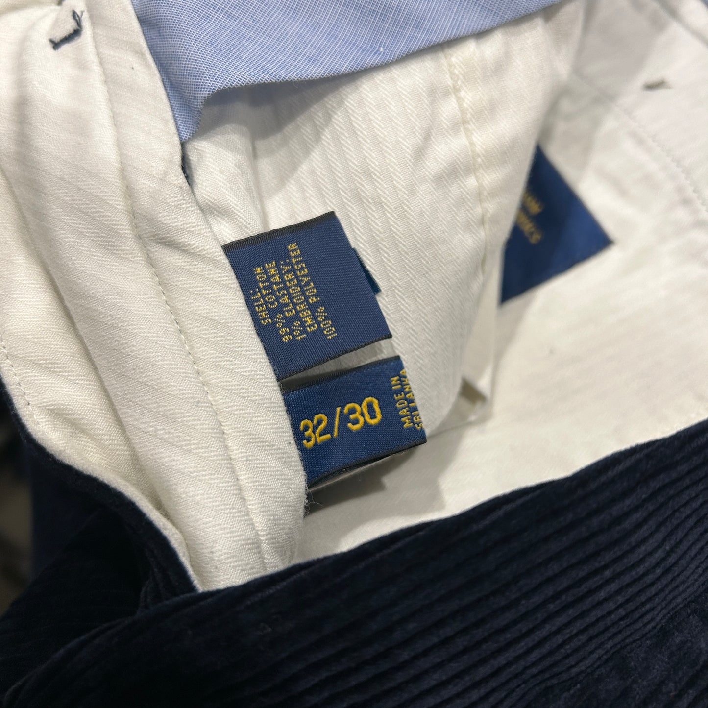 00's Polo RALPH LAUREN corduroy pants コーデュロイパンツ 刺繍 ブラック (32 30)/A9642P-SO