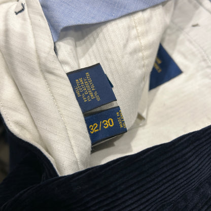 00's Polo RALPH LAUREN corduroy pants コーデュロイパンツ 刺繍 ブラック (32 30)/A9642P-SO