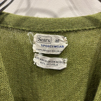 60's Sears モヘアカーディガン グリーン (M)/A8196K-SO