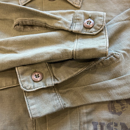 70's USMC ユーティリティーシャツ ステンシル OG 107 (15 1/2 ×31)/A7673SH-SO