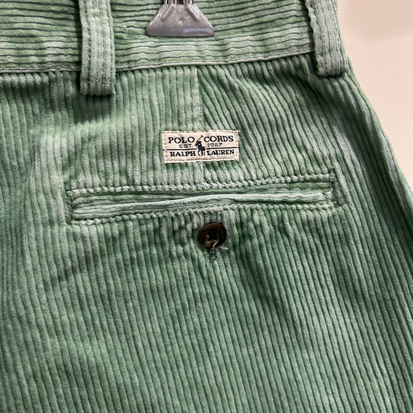 90's~ Polo by Ralph Lauren corduroy Philip pants ラルフローレン コーデュロイ パンツ ライトグリーン (40 30)/A9125P-SO