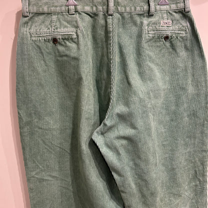 90's~ Polo by Ralph Lauren corduroy Philip pants ラルフローレン コーデュロイ パンツ ライトグリーン (40 30)/A9125P-SO