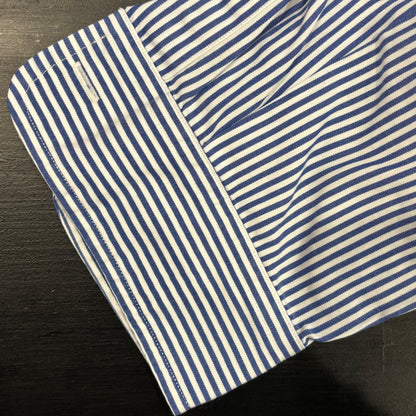 00's Ralph Lauren ラルフローレン ストライプシャツ 白青 (L)/A7969S-SO