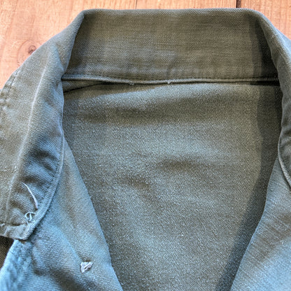 50's U.S.ARMY コットンサテンシャツ １stモデル OG 107 /A8292SH-SO