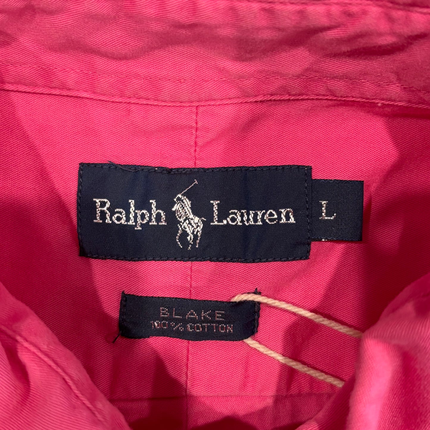 00's Ralph Lauren ラルフローレン 無地シャツ ピンク (L)/B1527S-SO