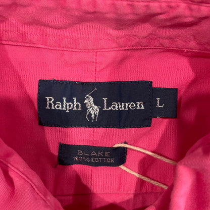 00's Ralph Lauren ラルフローレン 無地シャツ ピンク (L)/B1527S-SO