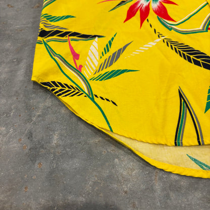 80's Ocean Pacific オーシャンパシフィック アロハシャツ 黄色 サイズ不明 C1121SH-SO