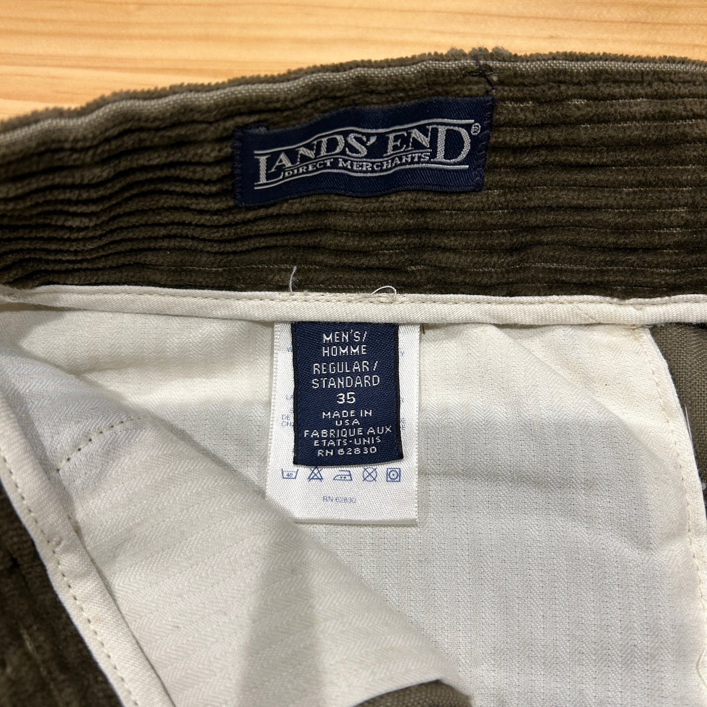 90's~ LANDS'END corduroy pants ランズエンド コーデュロイパンツ ブラウン (35)/A9056P-SO