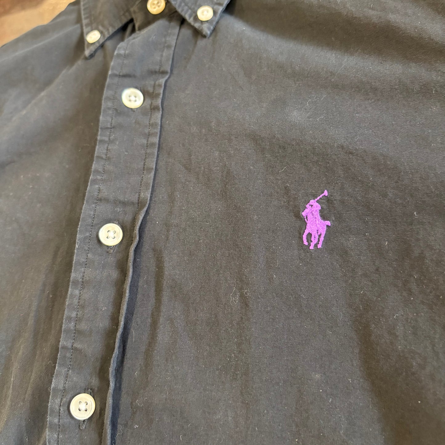 Ralph Lauren ラルフローレン 長袖 シャツ 黒 (S)/A8044SH-SO