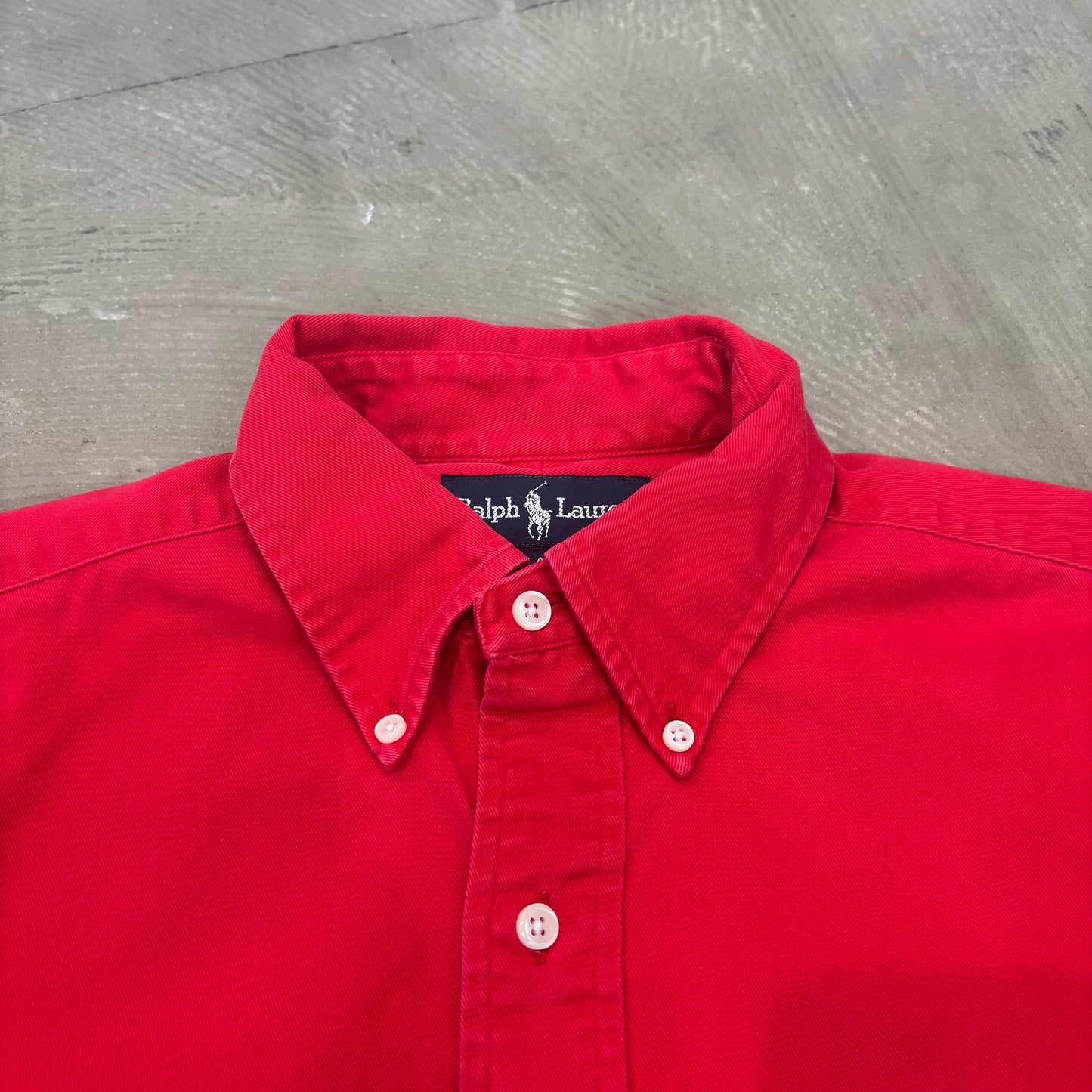 00's Ralph Lauren ラルフローレン "BLAIRE" 長袖 シャツ 赤 (S)/A8221SH-SO