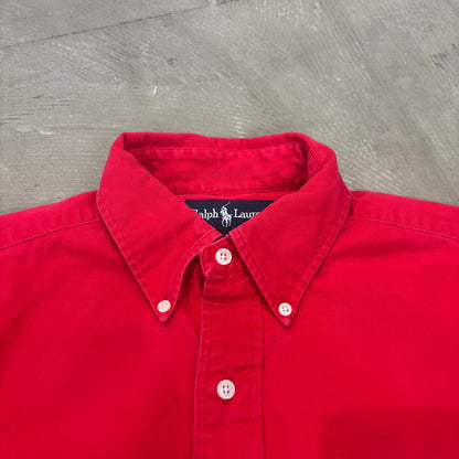 00's Ralph Lauren ラルフローレン "BLAIRE" 長袖 シャツ 赤 (S)/A8221SH-SO