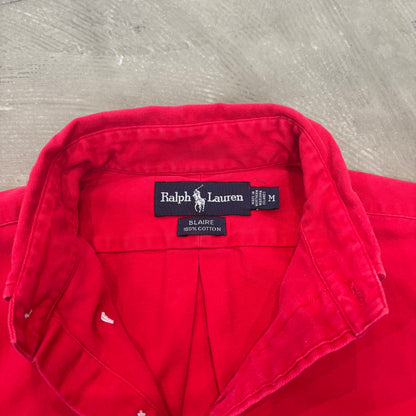 00's Ralph Lauren ラルフローレン "BLAIRE" 長袖 シャツ 赤 (S)/A8221SH-SO