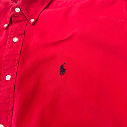 00's Ralph Lauren ラルフローレン "BLAIRE" 長袖 シャツ 赤 (S)/A8221SH-SO
