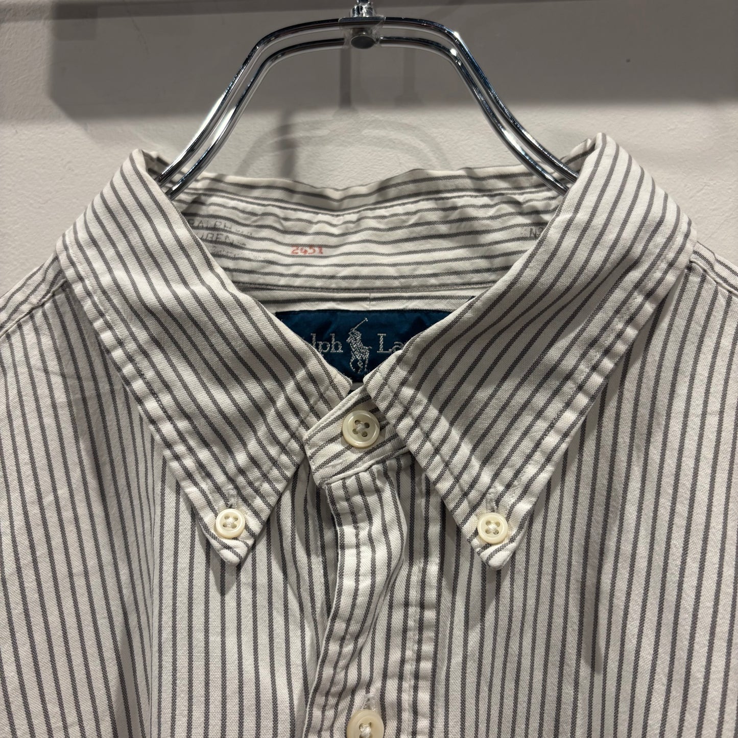 Ralph Lauren ラルフローレン "CLASSIC FIT"ストライプシャツ (XL)/A8001SH-SO