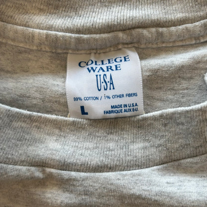 90's COLLEGE WARE ワイリー・コヨーテ キャラクターTシャツ ルーニーテューンズ グレー(L)/B2055T-SO