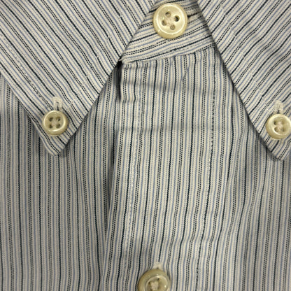 00's Ralph Lauren ラルフローレン ストライプシャツ 白青 (XL)/A7967S-SO