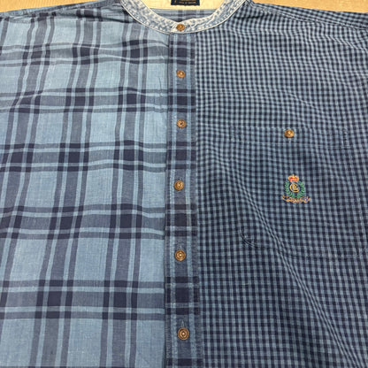 80's Chaps Ralph Lauren チャップスラルフローレン ノーカラーシャツ (XL)/B3446SH-SO