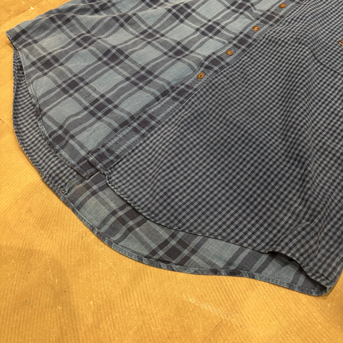 80's Chaps Ralph Lauren チャップスラルフローレン ノーカラーシャツ (XL)/B3446SH-SO