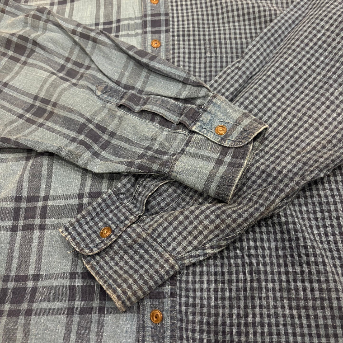 80's Chaps Ralph Lauren チャップスラルフローレン ノーカラーシャツ (XL)/B3446SH-SO