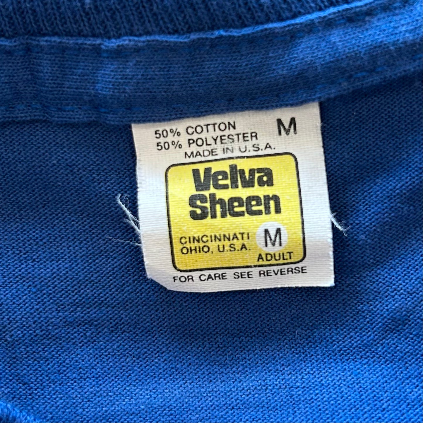 80's Velva Sheen FLORIDA ミッキーTシャツ 青(M)/B2192T-SO
