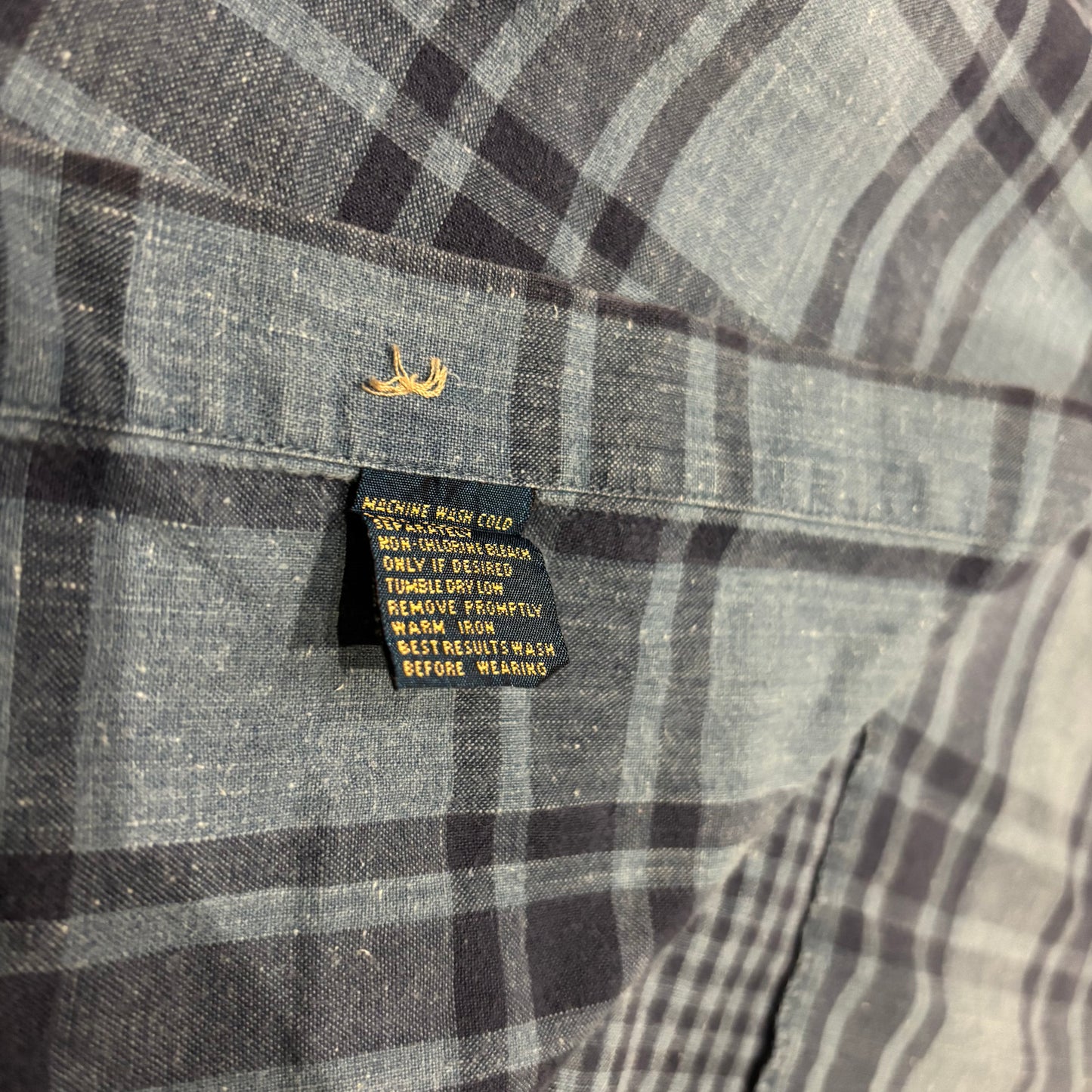 80's Chaps Ralph Lauren チャップスラルフローレン ノーカラーシャツ (XL)/B3446SH-SO