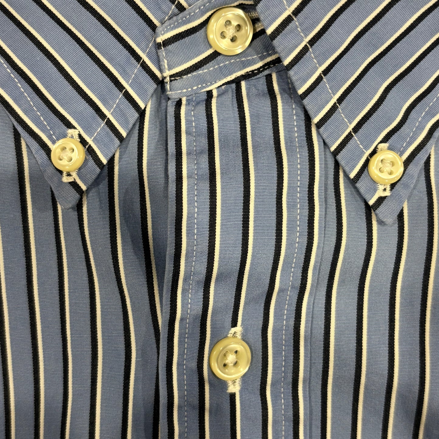 00's Ralph Lauren ラルフローレン ストライプシャツ 青白 (XL)/A7971S-SO