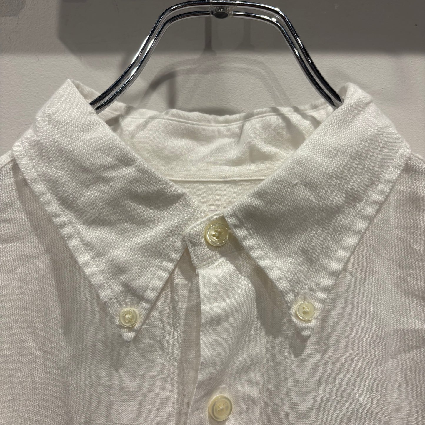 90's Brooks Brothers ブルックス 長袖リネンシャツ 白 (L)/A4561SH-SO