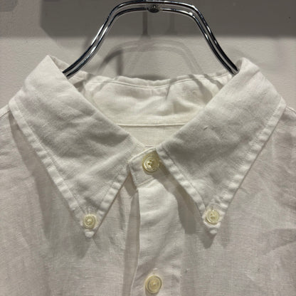 90's Brooks Brothers ブルックス 長袖リネンシャツ 白 (L)/A4561SH-SO