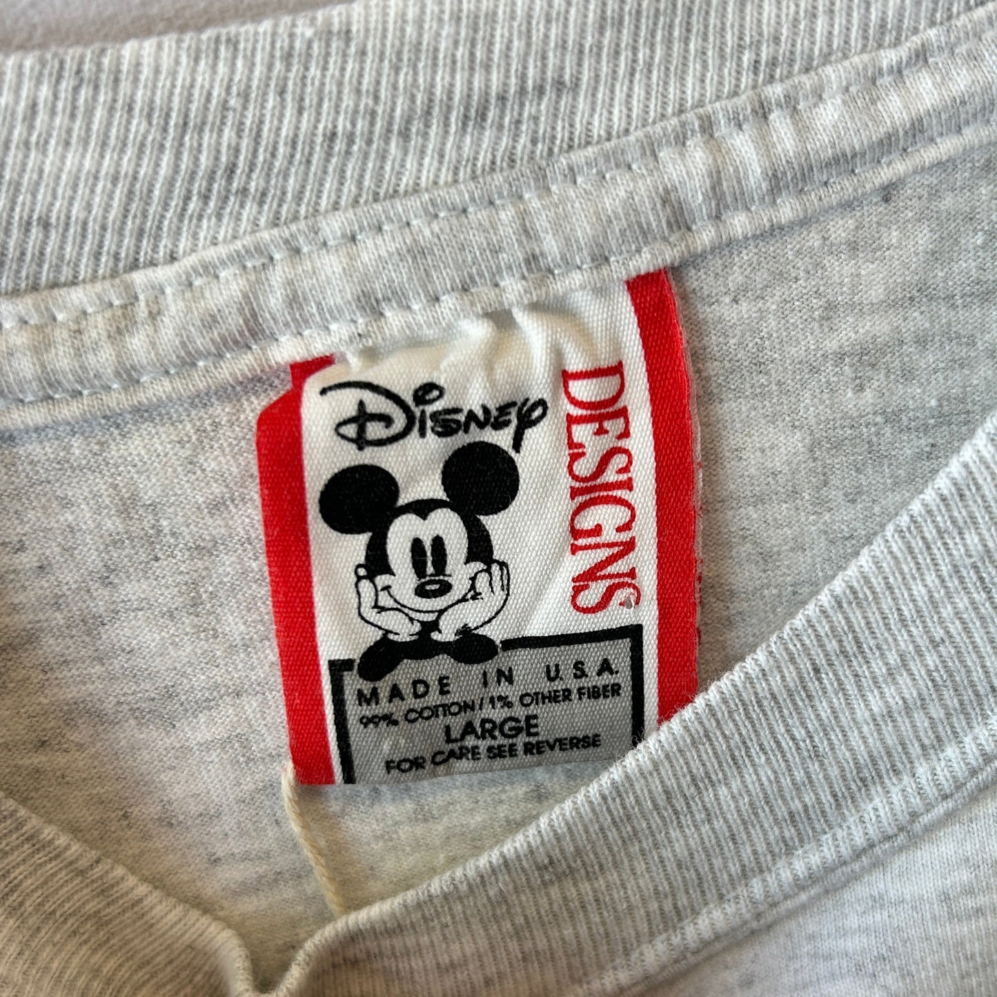 90's Disney Design ディズニーワールド２５周年 ソーサラーミッキー Tシャツ グレー(L)/A7581T-SO