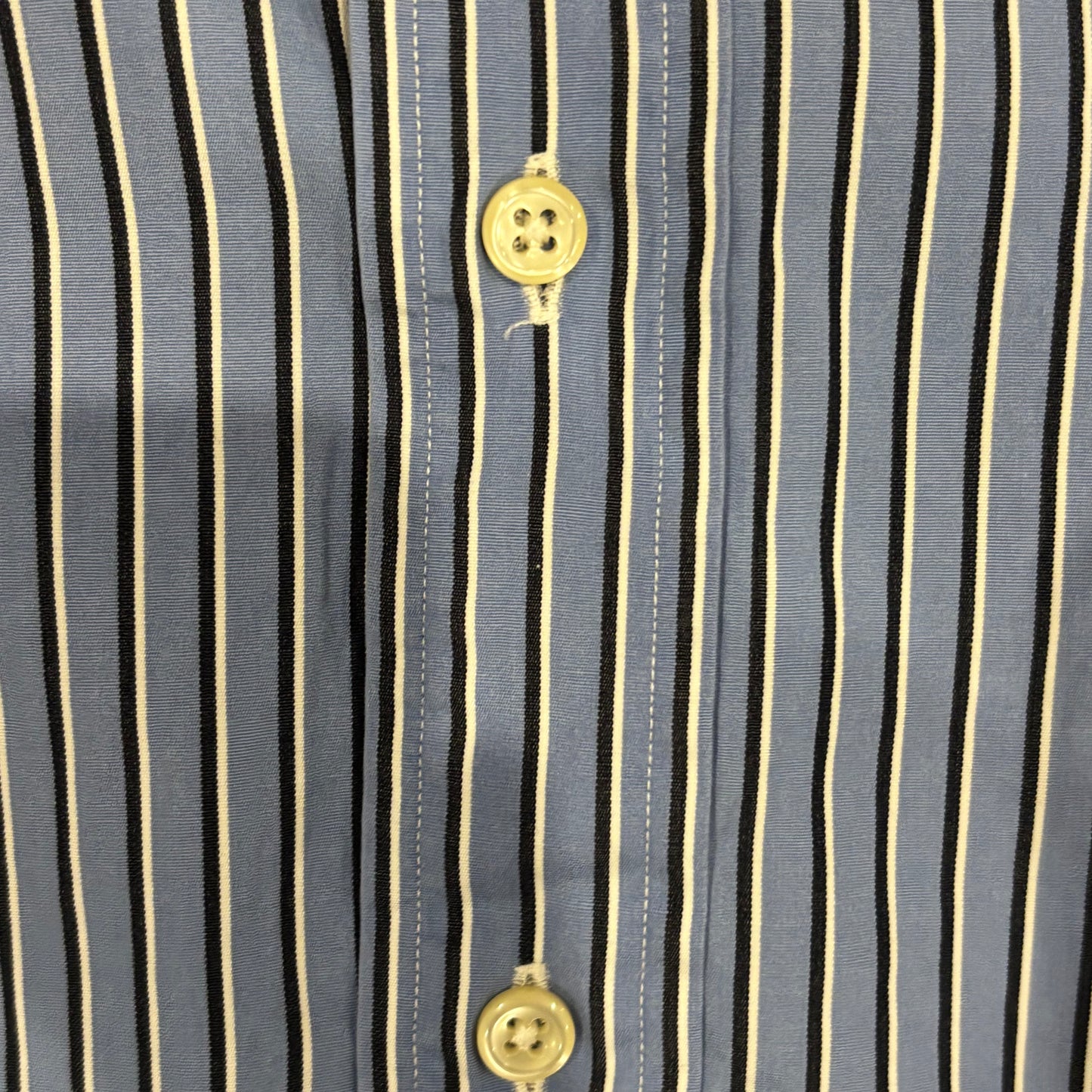 00's Ralph Lauren ラルフローレン ストライプシャツ 青白 (XL)/A7971S-SO