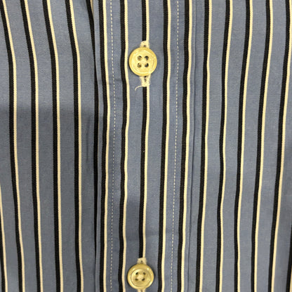 00's Ralph Lauren ラルフローレン ストライプシャツ 青白 (XL)/A7971S-SO