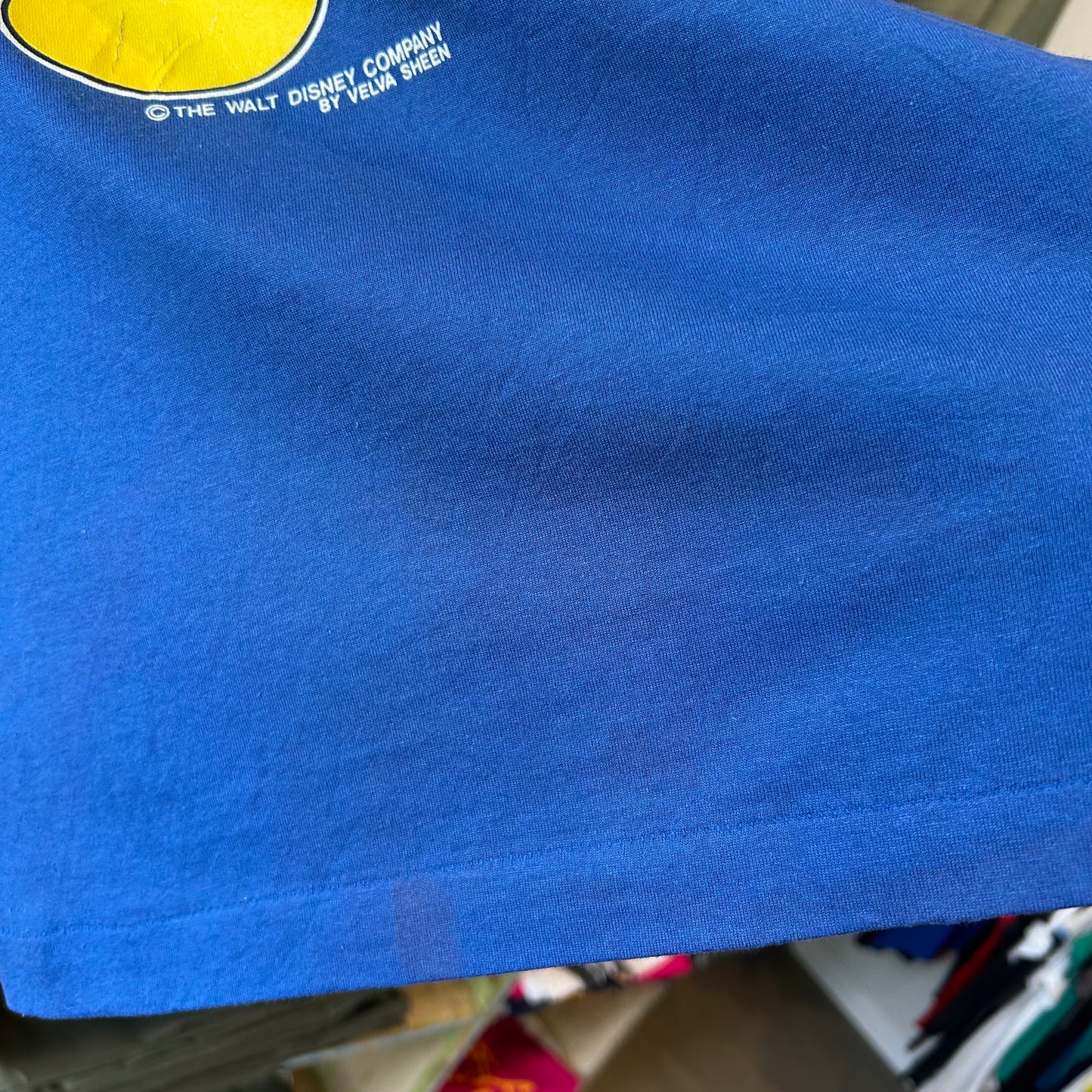 80's Velva Sheen FLORIDA ミッキーTシャツ 青(M)/B2192T-SO