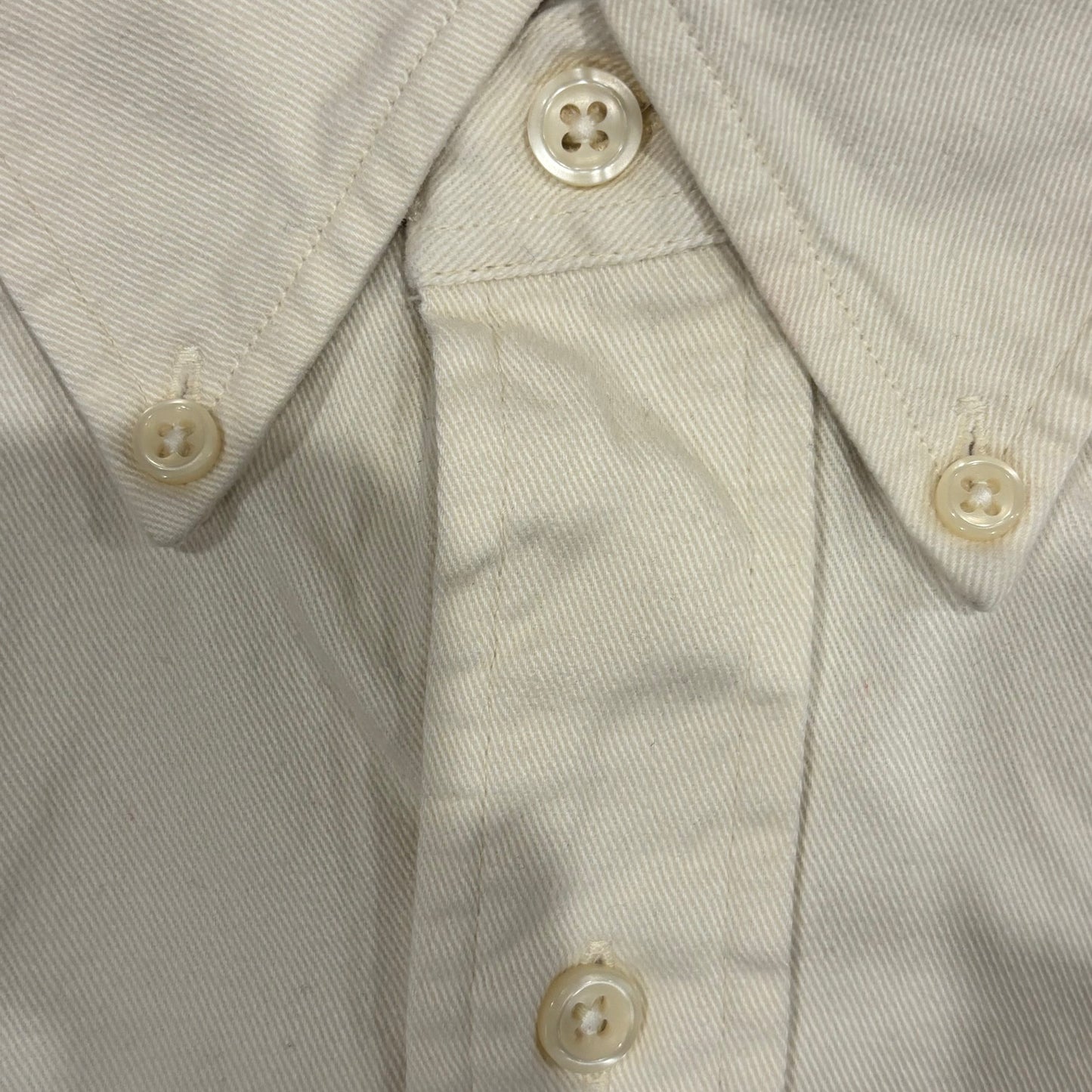 00's Ralph Lauren ラルフローレン 無地シャツ 白 (L)/A7926S-SO