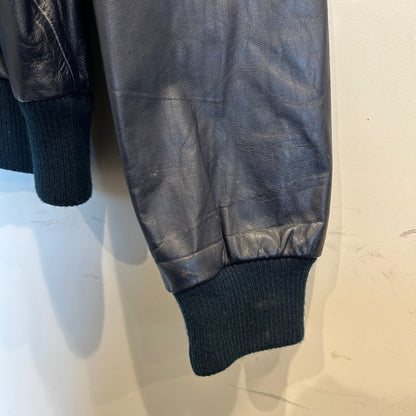 80's~ MEMBERS ONLY leather jacket レザー ジャケット ダークネイビー (42)/B0009J-SO