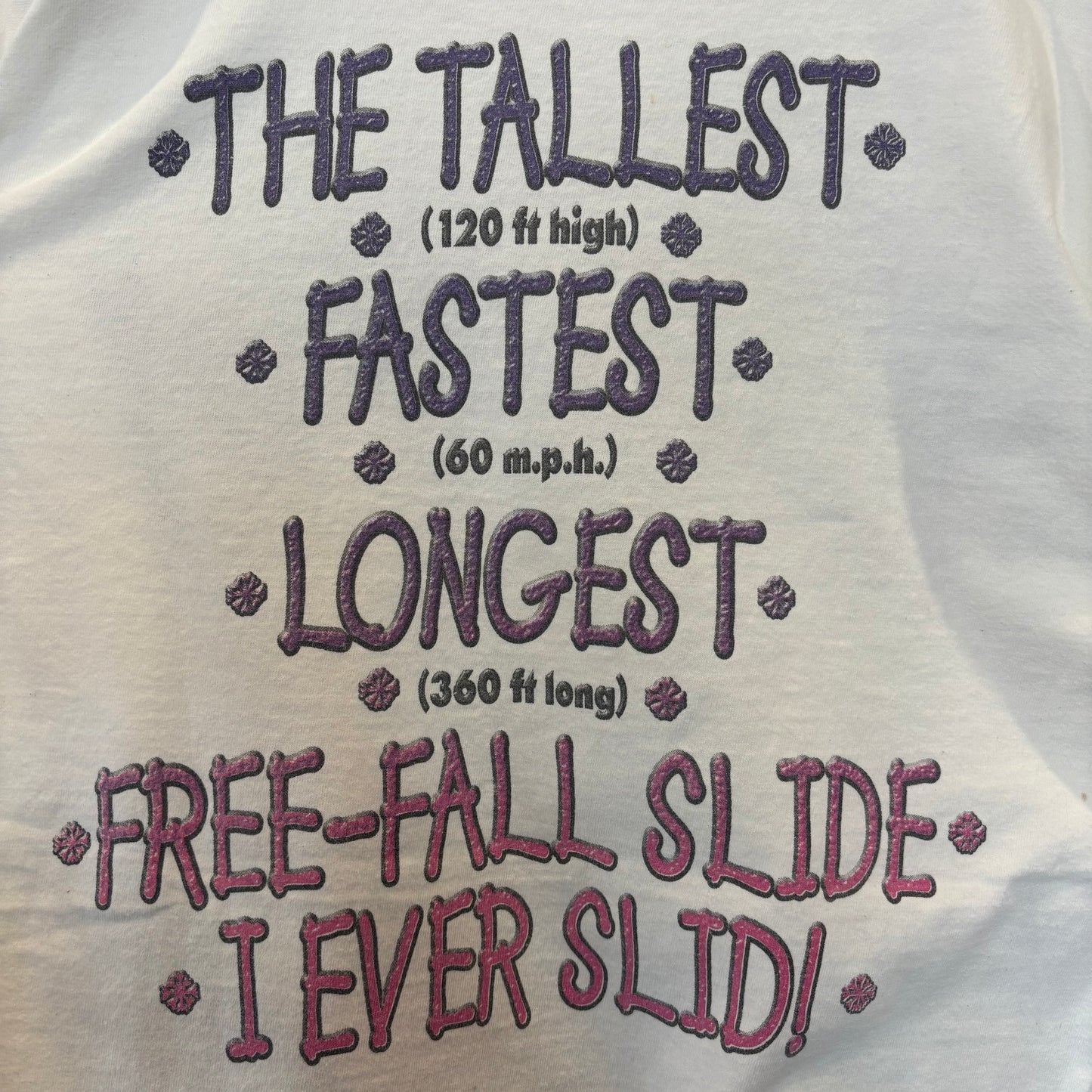 90's Disney Blizzard Beach Summit Plummet 両面プリント tシャツ/B2618T