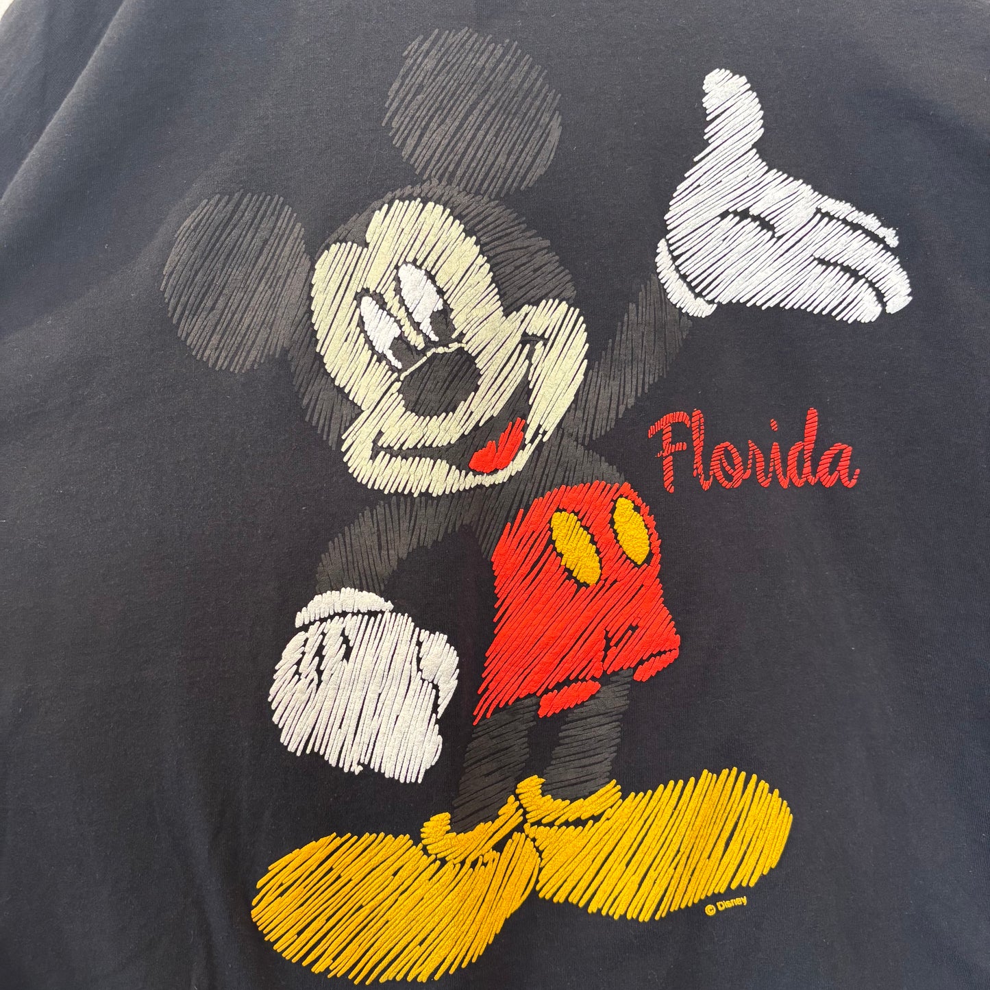 90's Disney Mickey Mouse tシャツ 黒(XXL)/B2449T
