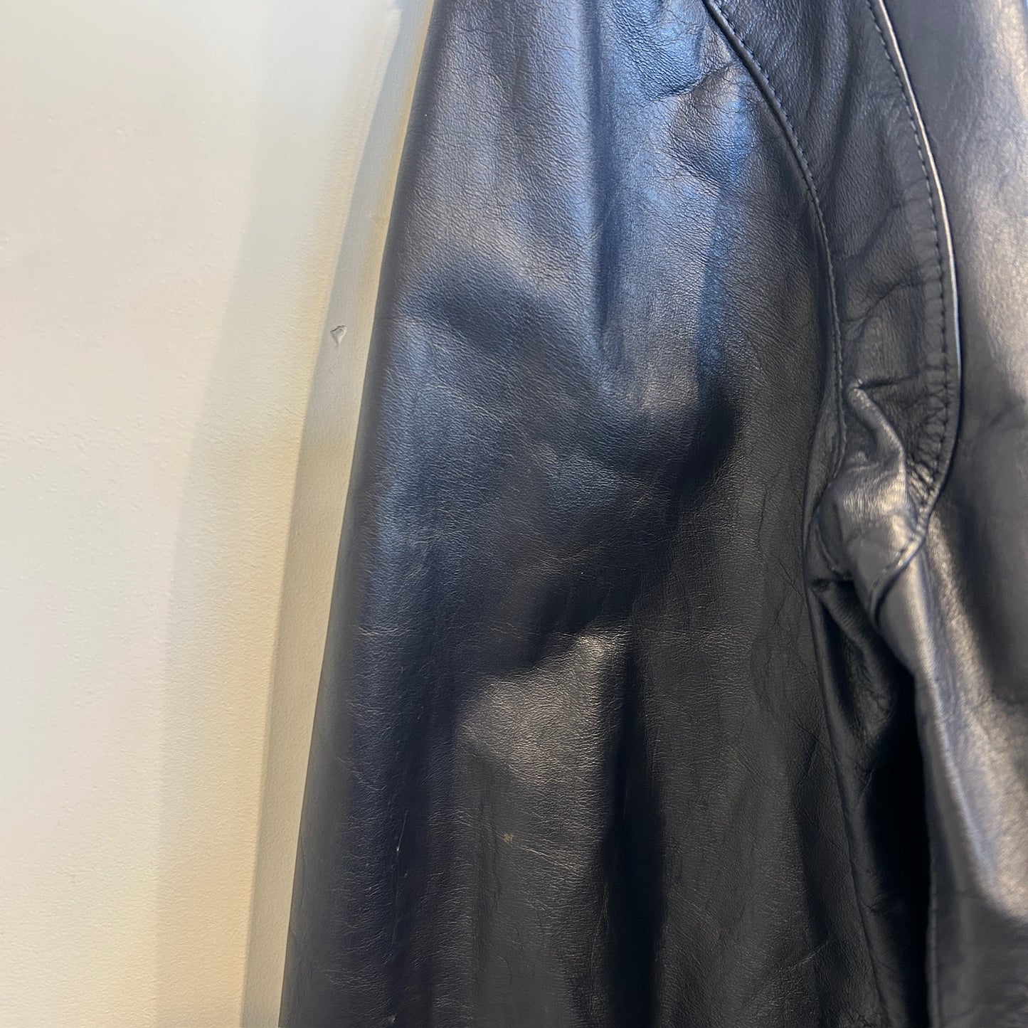 80's~ MEMBERS ONLY leather jacket レザー ジャケット ダークネイビー (42)/B0009J-SO