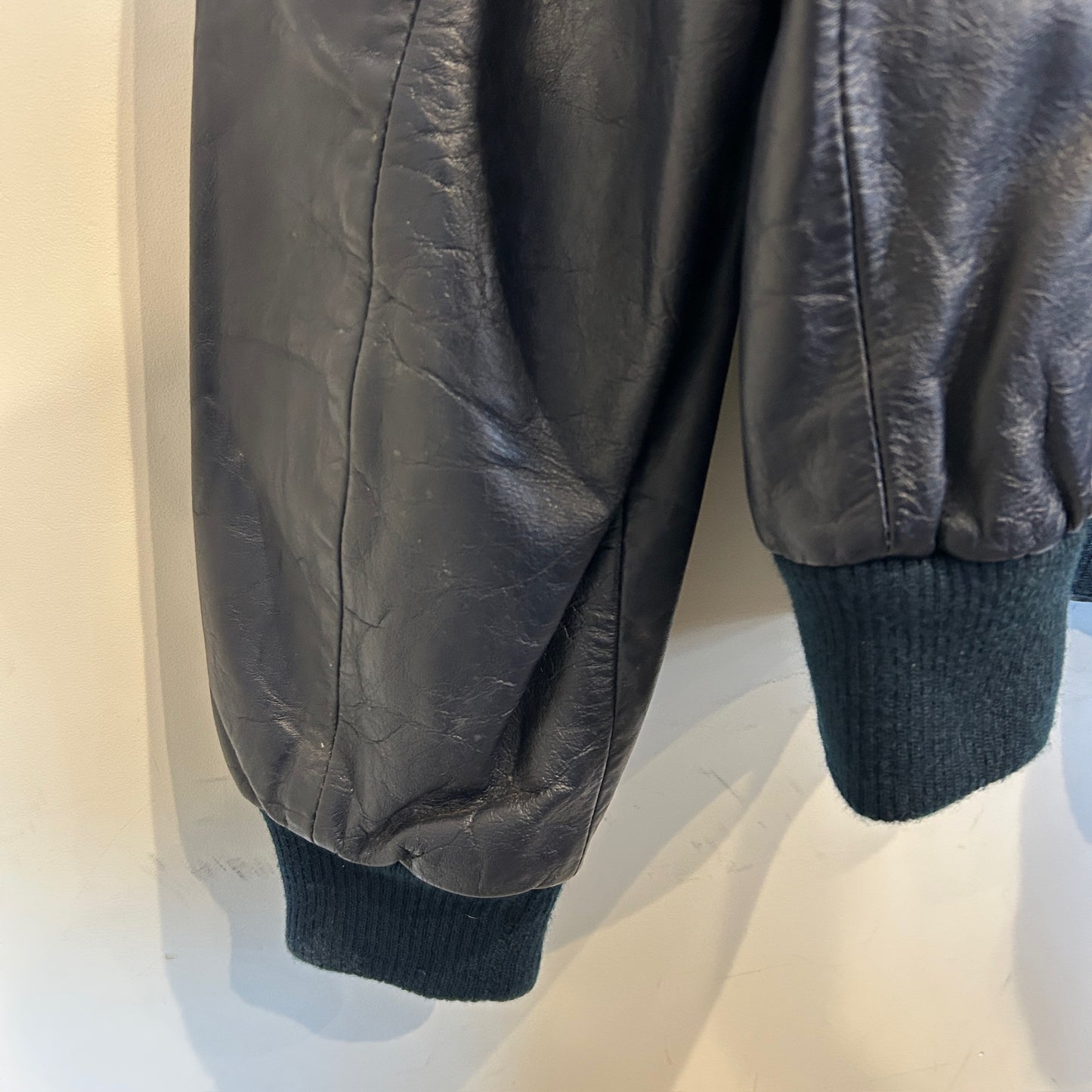 80's~ MEMBERS ONLY leather jacket レザー ジャケット ダークネイビー (42)/B0009J-SO