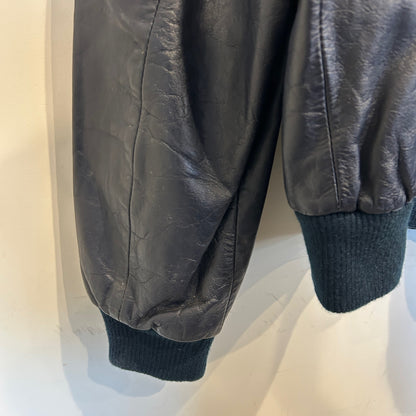 80's~ MEMBERS ONLY leather jacket レザー ジャケット ダークネイビー (42)/B0009J-SO