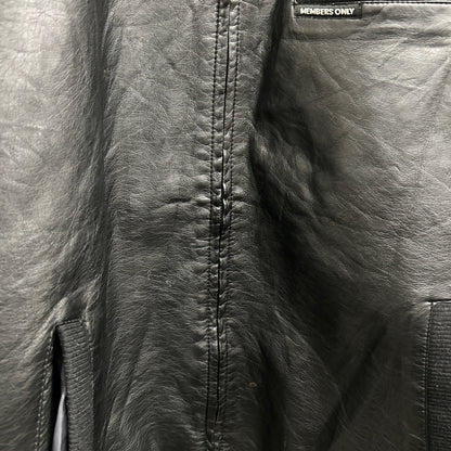 90's~ MEMBERS ONLY fake leather jacket ファイクレザー ジャケット ブラック (2XL)/B0584J-SO
