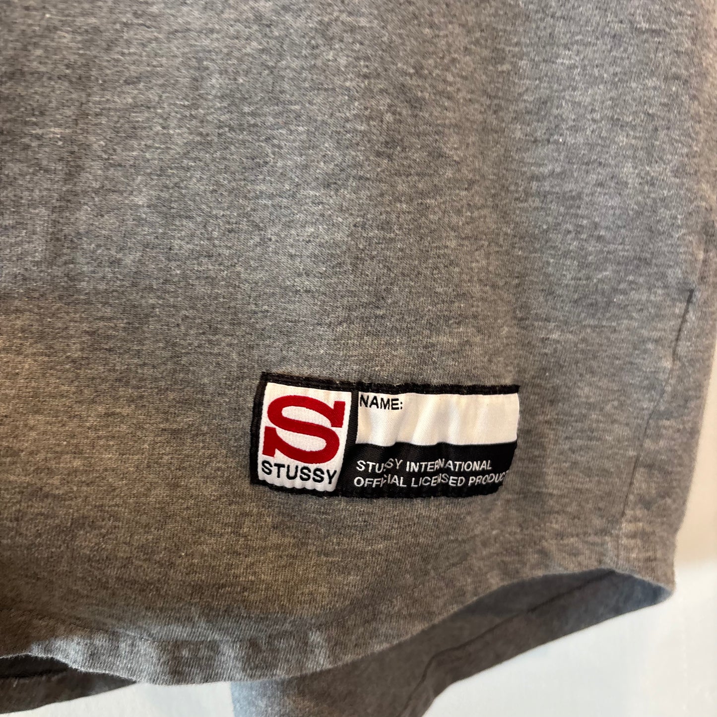 00's Stussy ステューシー ベースボールシャツ グレー (XL)/B3940S-SO