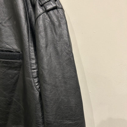 90's~ MEMBERS ONLY fake leather jacket ファイクレザー ジャケット ブラック (2XL)/B0584J-SO