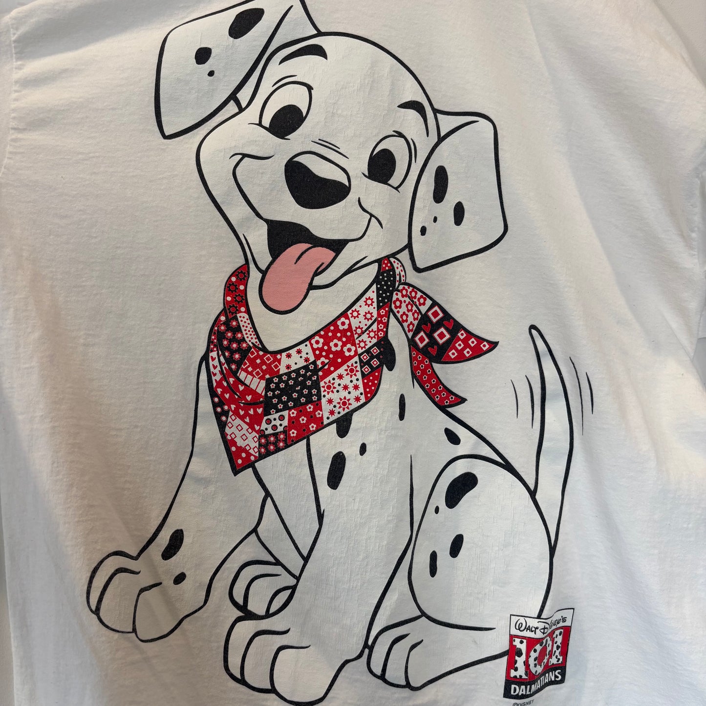 90's Disney "101匹わんちゃん" プリントtシャツ 白(XXL)/C0509T