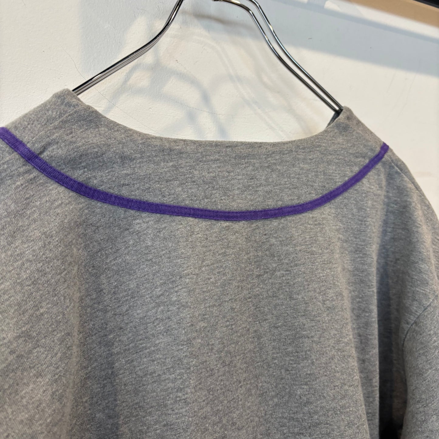 00's Stussy ステューシー ベースボールシャツ グレー (XL)/B3940S-SO