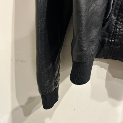 90's~ MEMBERS ONLY fake leather jacket ファイクレザー ジャケット ブラック (2XL)/B0584J-SO