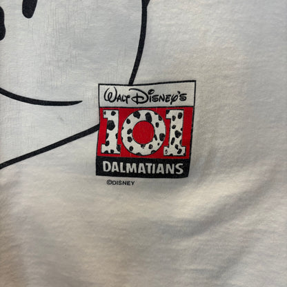 90's Disney "101匹わんちゃん" プリントtシャツ 白(XXL)/C0509T