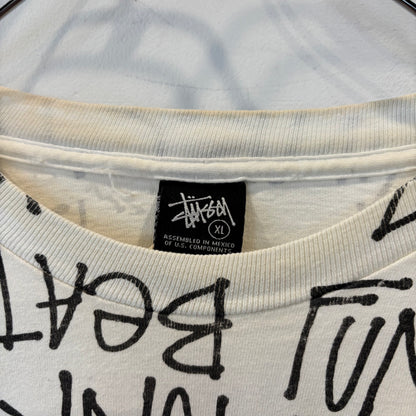 00's Stussy ステューシー Roland TR-808 "Funky Beat" コラボTシャツ 白 (XL)/B2209T-SO
